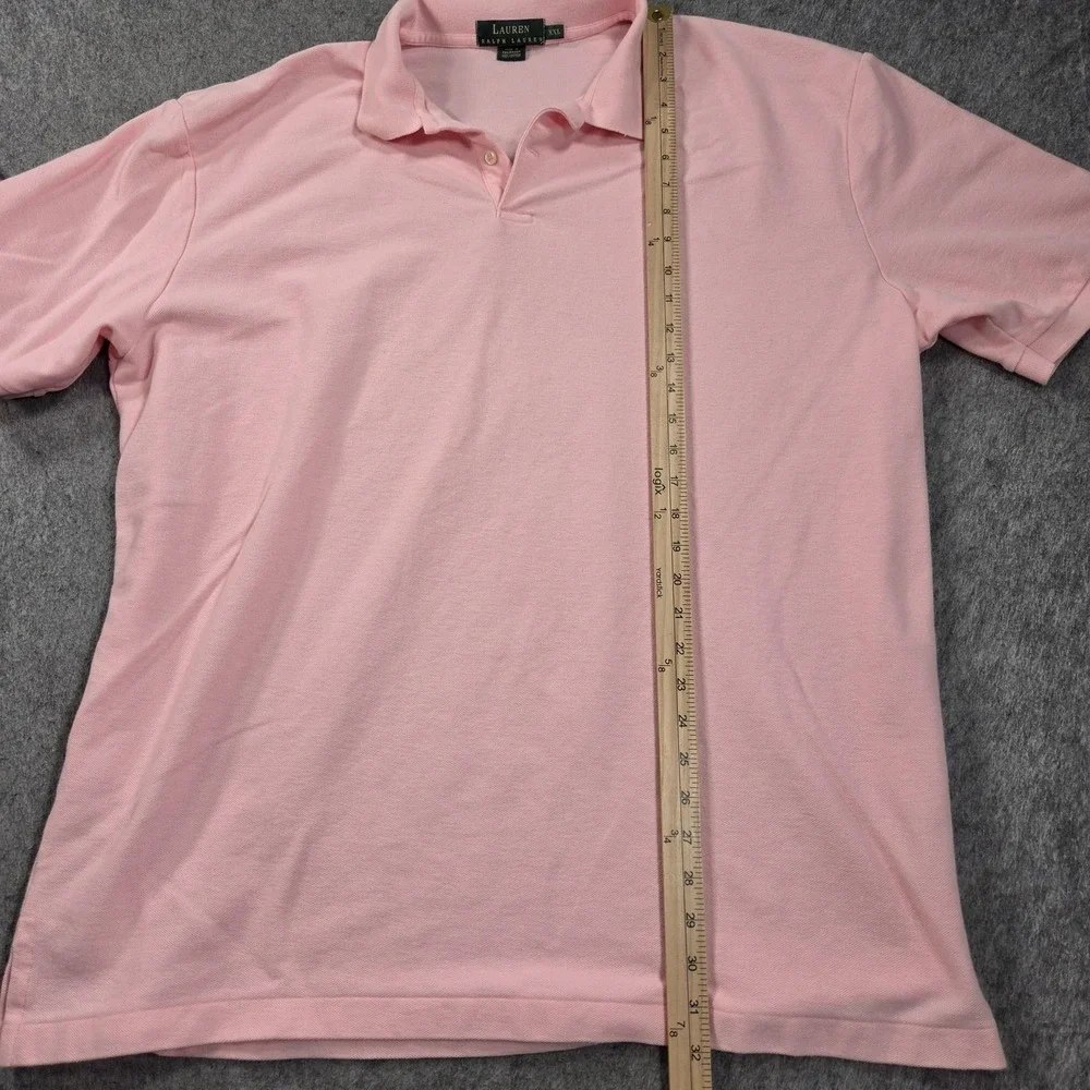Ralph Lauren Polo Shirt Mens 2XL Lot 3 Solid Cotton Logo Blue Pink Orange Knit